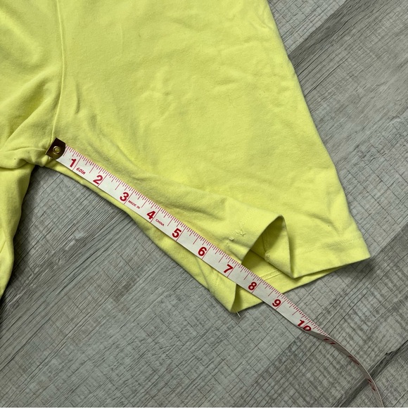 MAHAPPY Yellow Bike Shorts Long Length Workout Athleisure Size Small - Picture 13 of 14